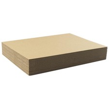 , 25 Pack 8.5x11 Corrugated Cardboard Sheets, Flat Cardboard Pads for Packing...