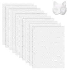 10 Sheets White Fursuit Eye Plastic Mesh 1mm Therian white