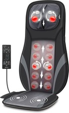 Snailax Shiatsu Back Massager with Heat -Deep Kneading Massage Chair Pad with Ad