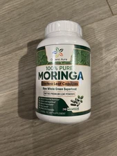 Organic Aura Moringa Capsules – 240 HPMC Veg Capsules