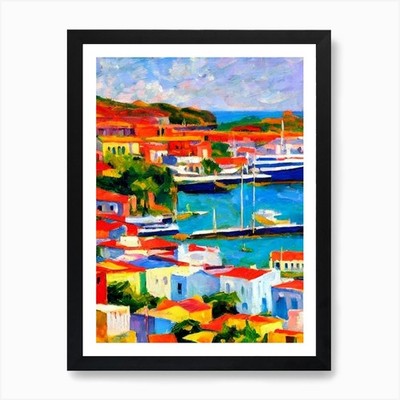 Hafen von Santiago de Cuba Kuba Pinsel gerahmtes Wandbild Poster Leinwanddruck Bild