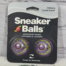 Sneaker Balls Tie Dye Shoe Freshener - Green Purple - Gym Bags Lockers And More