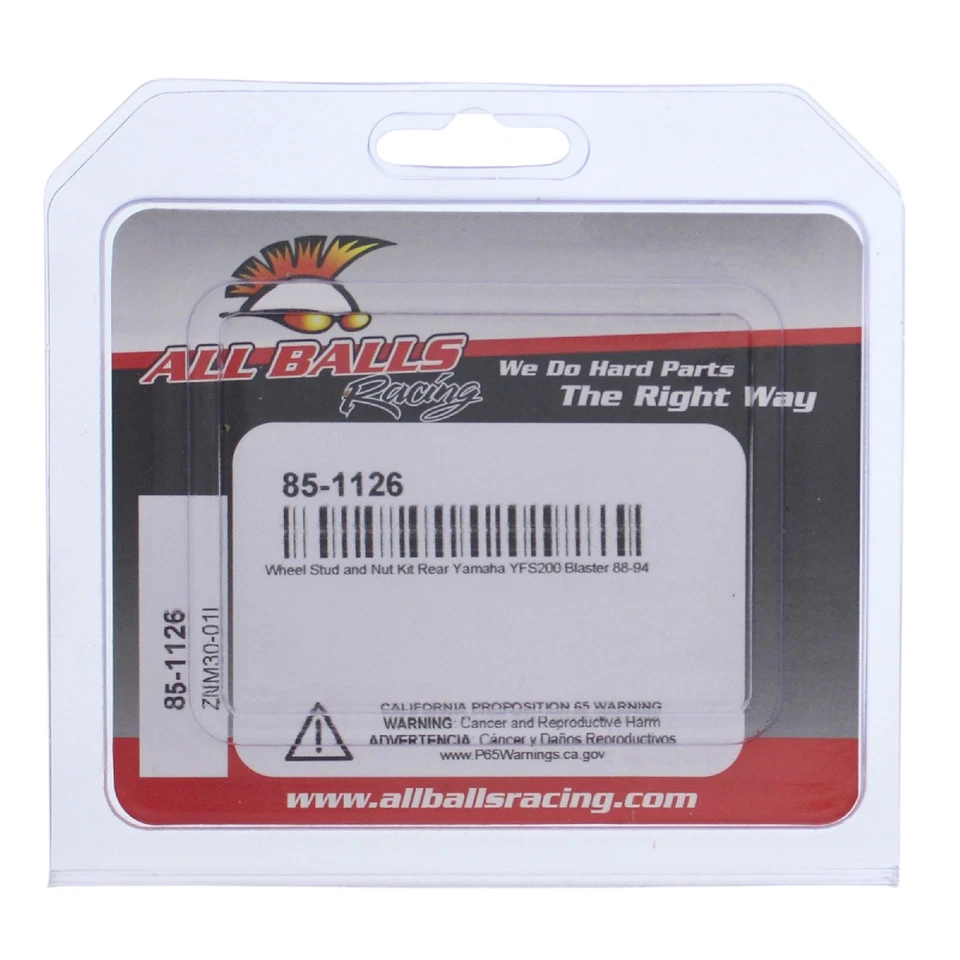 New All Balls Wheel Stud and Nut Kit 85-1126 for Yamaha YFS200 Blaster 88-94 — 第 4/4 张图片