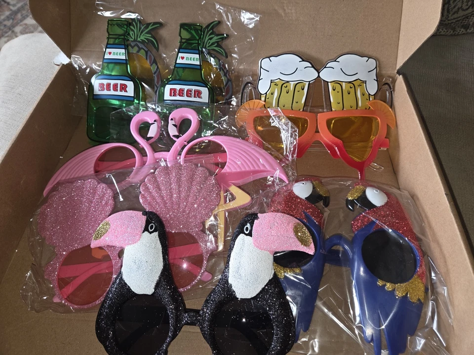 Nuevas gafas de sol divertidas de fiesta novedad ¡16 pares! Suministros de fiesta divertidos para adultos y niños Foto 3 de 4