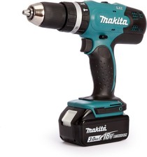 Trapano avvitatore a percussione a batteria MAKITA 18 V 2 batterie 3 Ah 13 mm e