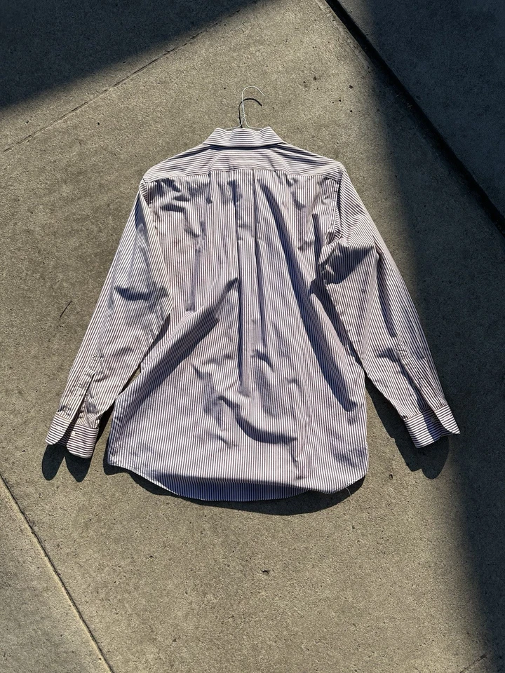 Camisa de vestir para hombre Gant talla 16-34 manga larga rayas abotonadas 100 % algodón Foto 2 de 3