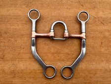 Copper Mouth Western Horse Correction Bit w Lower Bar on Port  5"