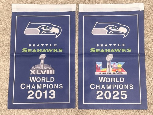 Seattle Seahawks Super Bowl Champions Banner Flag Set S