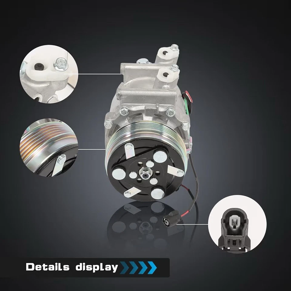 Compresor de aire acondicionado con embrague para Honda Fit 1,5 L 2009-2013 reemplaza 38810 RP3305 Foto 3 de 4