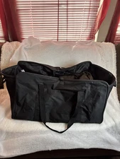 Thirty One XXL Black Utility Tote, XL Large Capacity,  Clip Strap, Front Pocket 