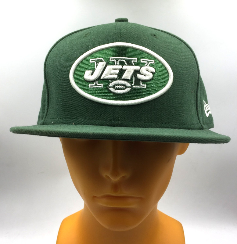 New Era NFL New York Jets Flat Bill Fitted Size 7 3/8 Cap Hat #GoJets