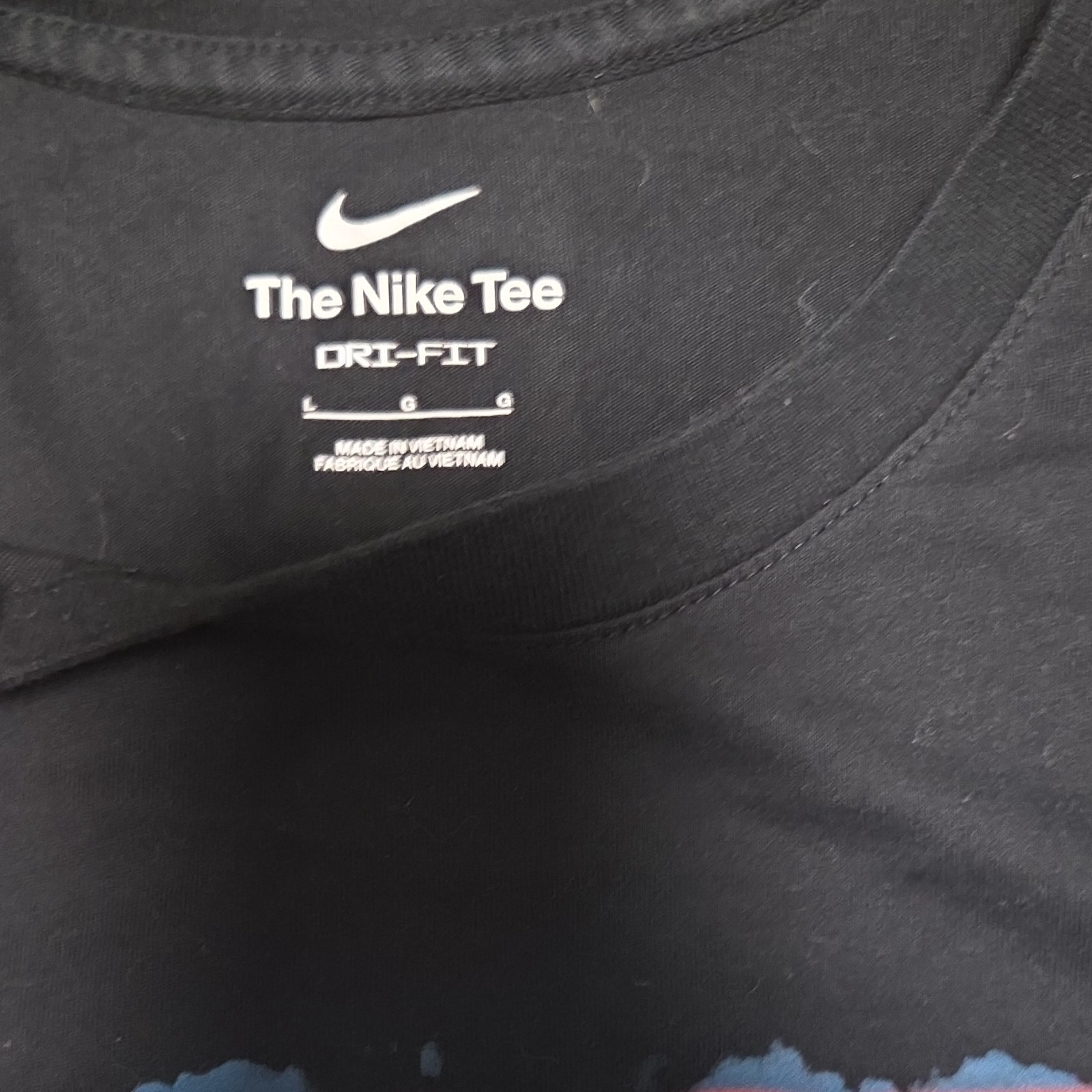 Nike Basketball Dri FIT Just Do It Hoop Graphic Tee Shirt Mens Large Black image 2