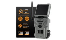 SPYPOlNT FLEX S DARK Cellular Night Vision Gray Trail Camera with Solar Panel