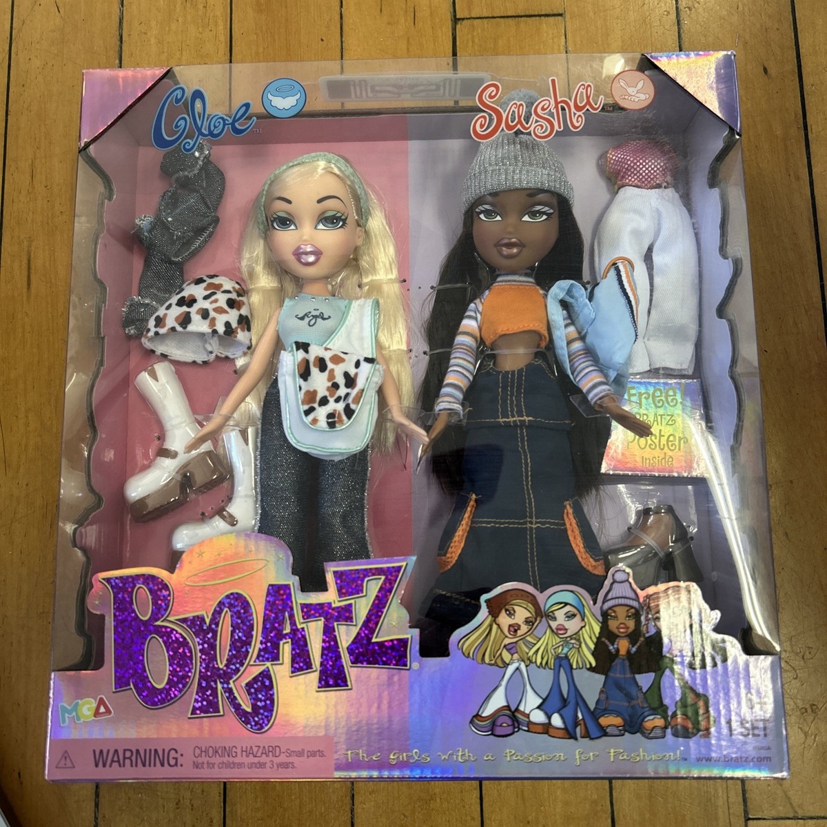Bratz CLOE & SASHA Dolls Passion For Fashion 2 PACK NRFB New MGA