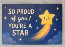 Pocket Hug Card ~ Star ~ Anxiety & Emotional Support ~ Combine with a charm
