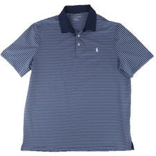Polo Ralph Lauren Performance Stretch Polo Shirt Mens XL Blue Striped
