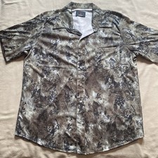 Vintage EPOCH 2000’s Men’s Geisha Short Sleeve Shirt Brown Made In USA, Size L
