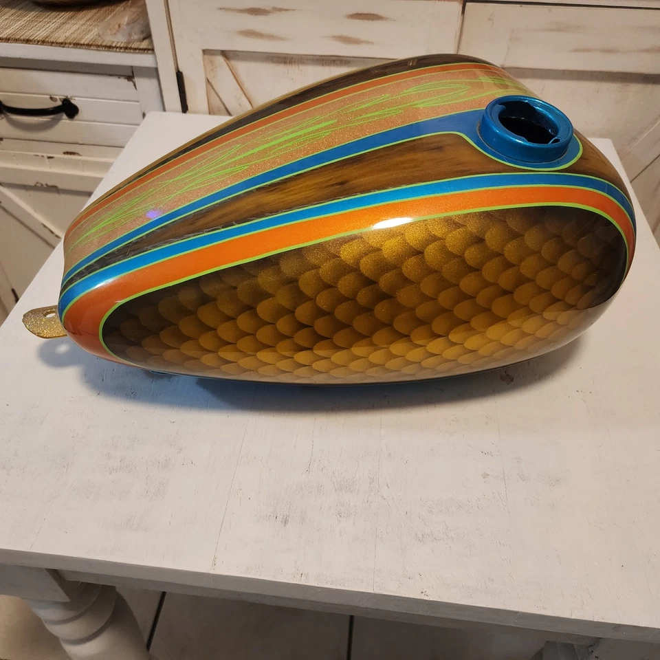 Harley Davidson Sportster 2.5 Gallon Gas Tank Custom Painted - Image 2 of 4