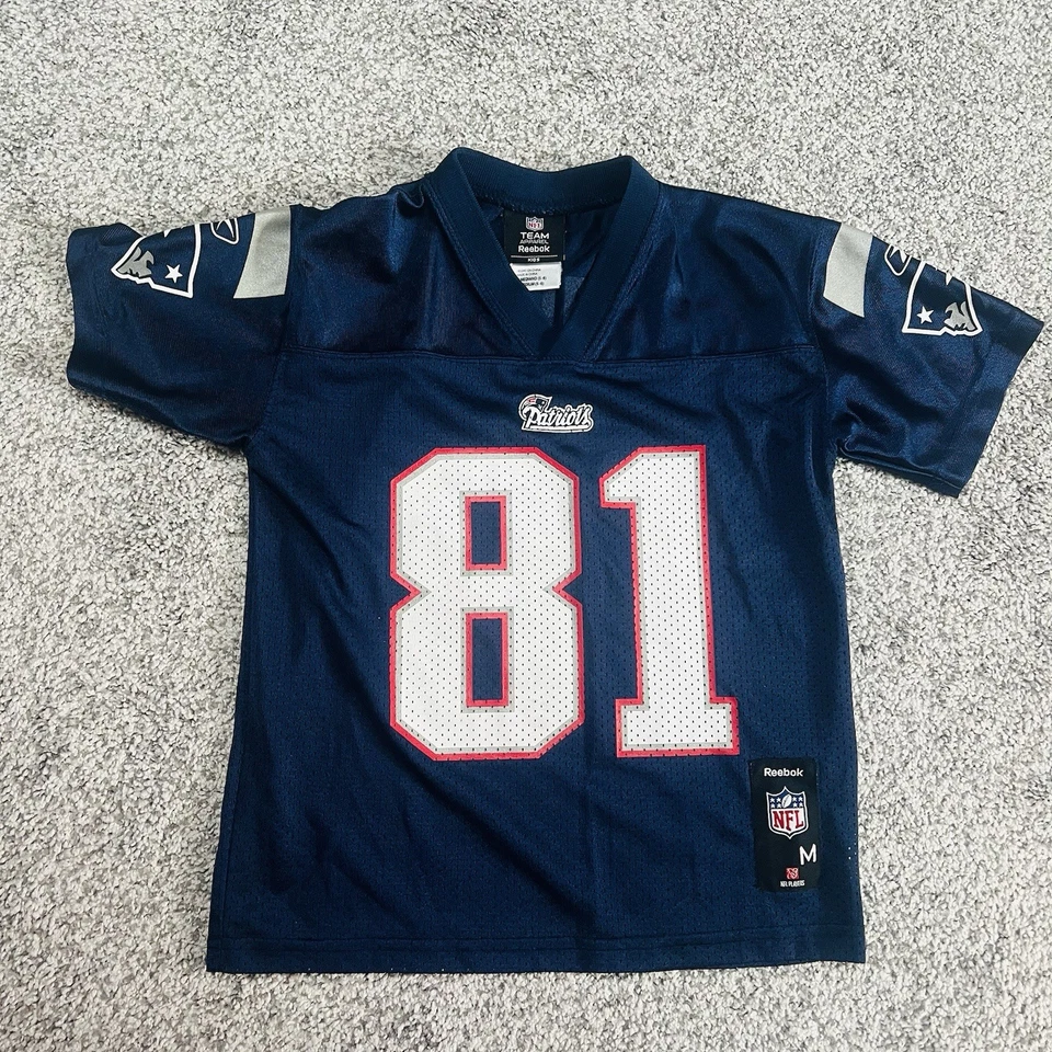 Reebok NFL New England Patriots Randy Moss #81 Jersey Youth Size Medium (5-6) - Image 2 of 4