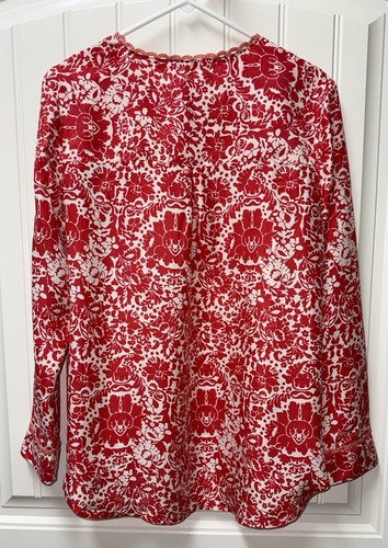 CAMICIA TOP BLUSA DA DONNA SUNDANCE MEDIA (busto 44”) usata in ottime condizioni ricamo floreale - Foto 3 di 3