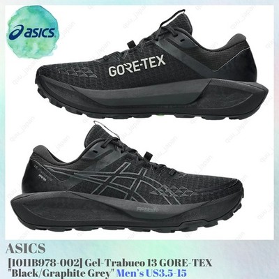 Asics Gel-Trabuco 13 GORE-TEX Black Graphite Grey 1011B978-002 Men's US3.5-15