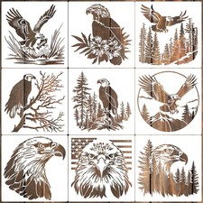 Wood Burning Stencil, 12 Inch Eagle Wildlife Animal Template for Painting