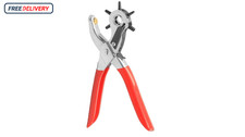 9" Leather Hole Punch Hand Pliers Belt Holes 6 Sized Puncher Heavy Duty Tool New