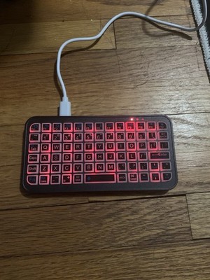 Mini Backlit RGB Black Keyboard Bluetooth Rechargeable