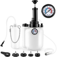 3L Manual Brake Bleeder Kit, One Person Brake Fluid Bleeding Vacuum Pump with 1L