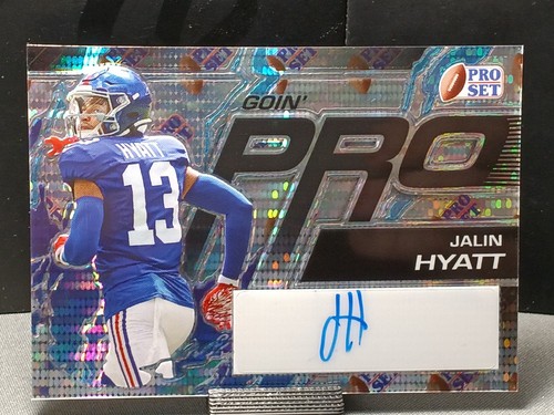 2023 Leaf Pro Set Goin' Pro Splash Auto SSP 1/1 Jalen Hyatt New York Giants - Picture 1 of 4