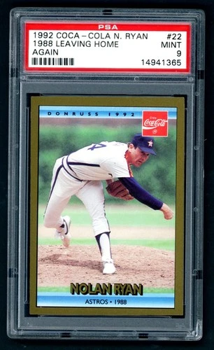 1992 Coca-Cola Nolan Ryan 1988 Leaving Home Again #22 PSA 9 Astros