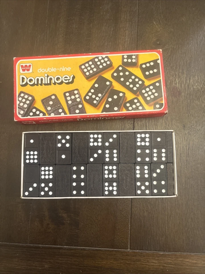 Vintage 1970s Double-Nine Dominoes by Whitman Complete In Original Box - Image 2 of 2