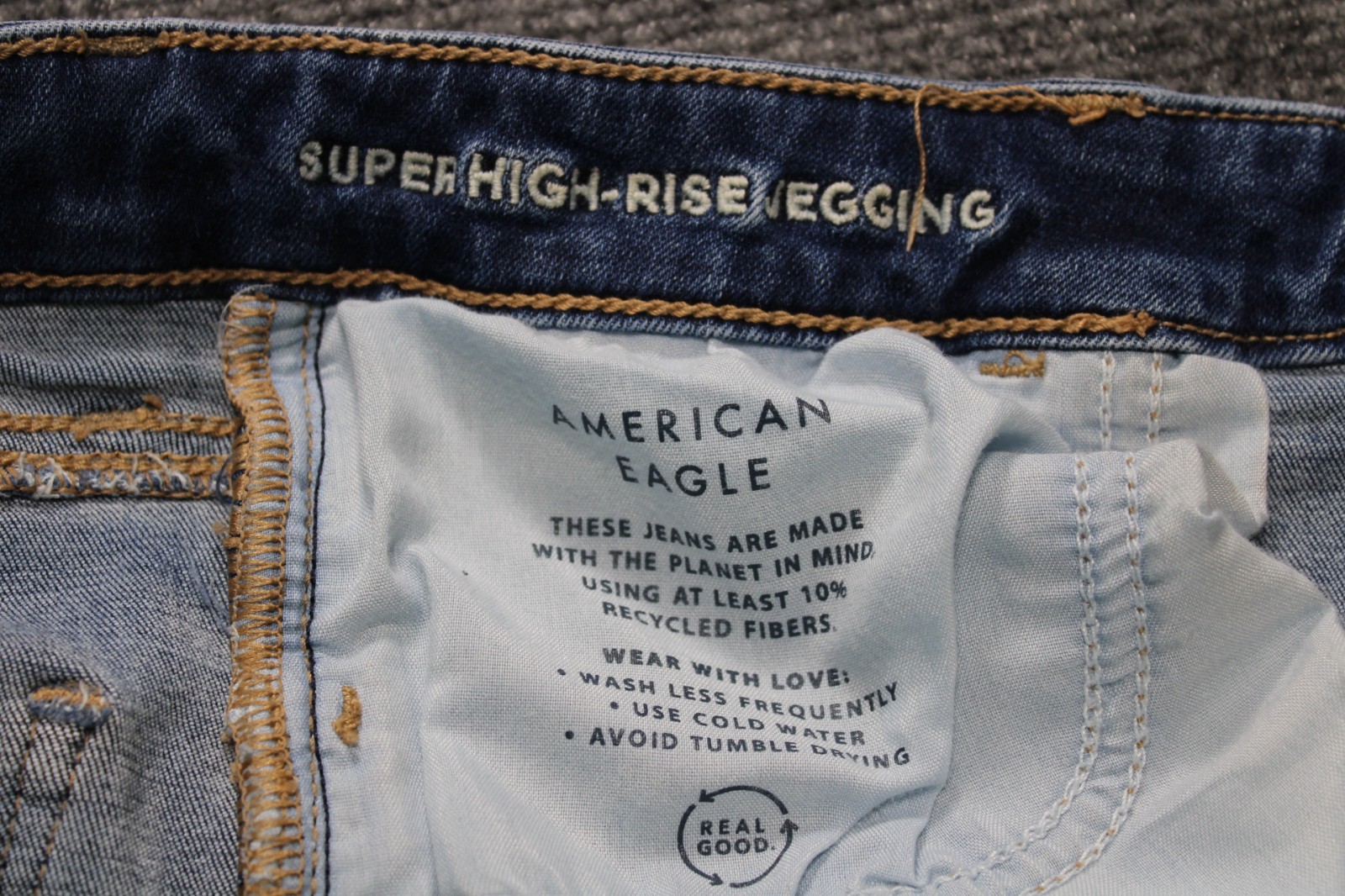 American Eagle Super High-Rise Jegging Jeans Women's 8 Long Next Level Stretch image 6