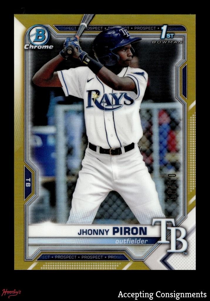 2021 Bowman Chrome Prospect Gold Refractor #BCP239 Jhonny Piron 1st Rookie 50/50