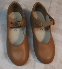 Capezio Tap Shoes Girls Size 12M Brown Mary Jane Dance 356C CAR Leather