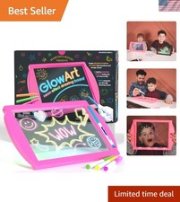 Marvin's Magic Glow Art Board with 4 Fluorescent Pens - Creative Fun for Ages 5 