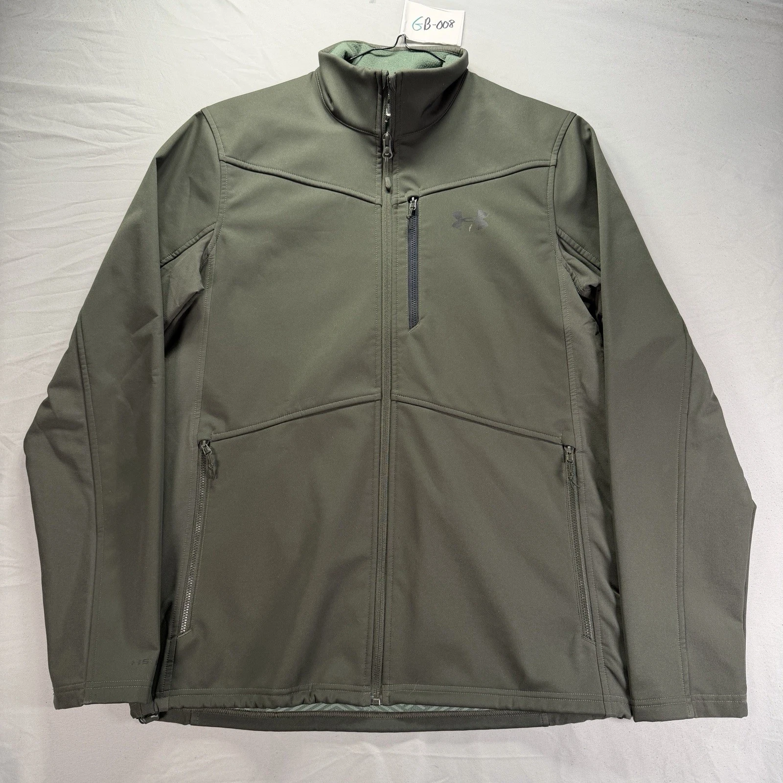 Under Armour Storm ColdGear Infrared Shield Jacket Mens Medium Green Full Zip
