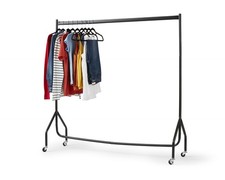 Clothes Rail Black Heavy Gauge Steel 4ft x 5ft Extra Heavy Duty Collapsible Pro