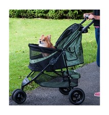 Pet Gear No-Zip Special Edition 3 Wheel Pet Stroller for Cats/Dogs, Zipperles...