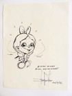 CARPENTIER Les Malheurs de Sophie dédicace sur feuille 1977