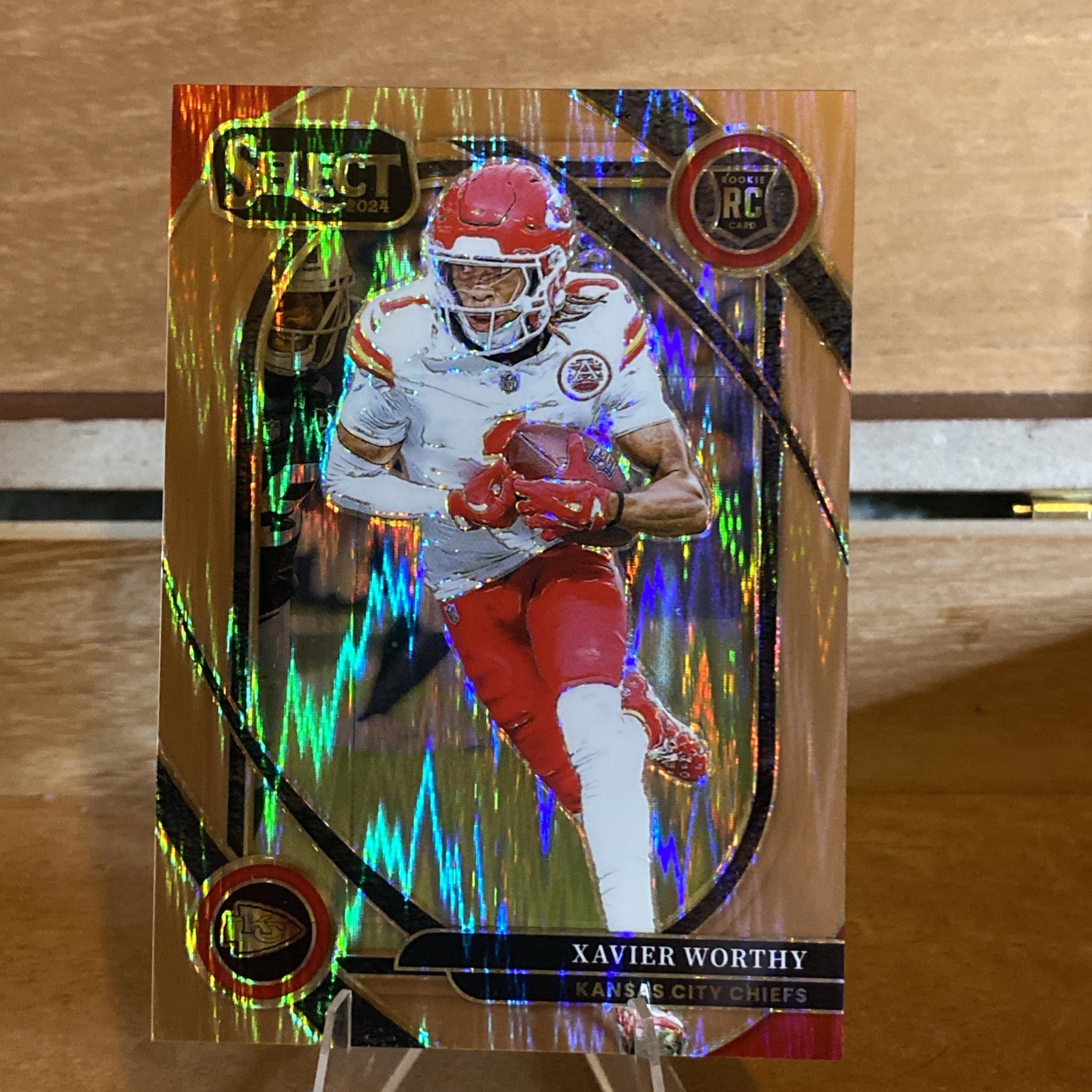 2024 Panini Select - Club Level Xavier Worthy #224 Copper Shock Prizm /299 (RC)