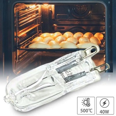 G9 Halogen Backofenlampe Mikrowelle Fritteuse Lampe Hochleistung 500°C 40W 230V