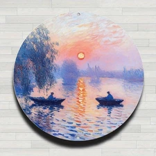 Vintage Country Farmhouse Round Aluminum Door Sign