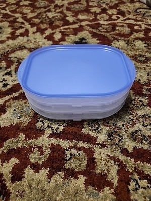 3 Piece Set Tupperware Fridge Stackables Deli Keepers Meat Cheese Oval Container