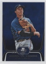 2012 Bowman Platinum Prospects Blue Refractor /199 Andrelton Simmons #BPP76 0w7