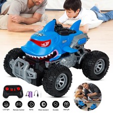 New Remote Control Shark Cars Rc Monster Truck Car Toys With Glowing Led Lights