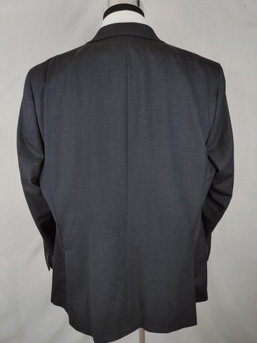 Hart Schaffner Marx Men's 50L Blazer Charcoal Gray 2-Button Sport Coat Jacket - Picture 3 of 14