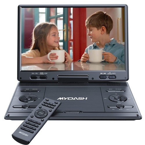 12.5'' Portable DVD Player with Swivel Screen – Rechargeable Car DVD ...
