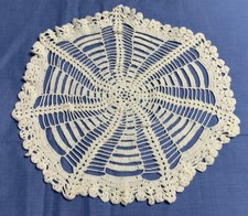 Vintage Hand Crocheted Round Doily, Pinwheel ...