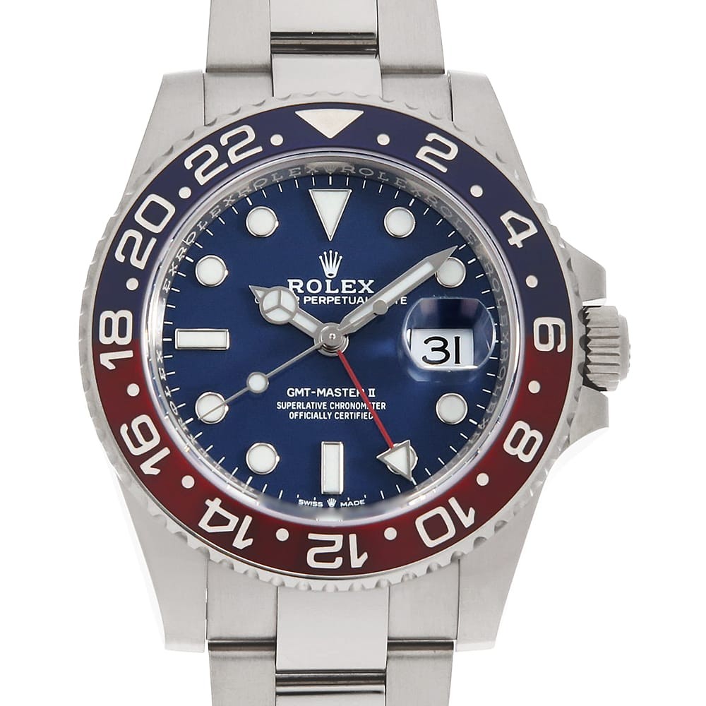 Random blue hand 126719BLRO ROLEX mens Master Number GMT II second - vintagewatches.pk